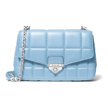 MICHAEL KORS Soho Sheepskin Shoulder Bag, Crossbody Bag, Handbag Tubas Women's Sky Blue