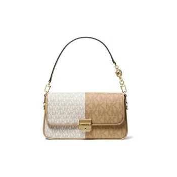 MICHAEL KORS Leather Baguette Bag Shoulder Bag Small Size Women's Vanilla White Multicolor