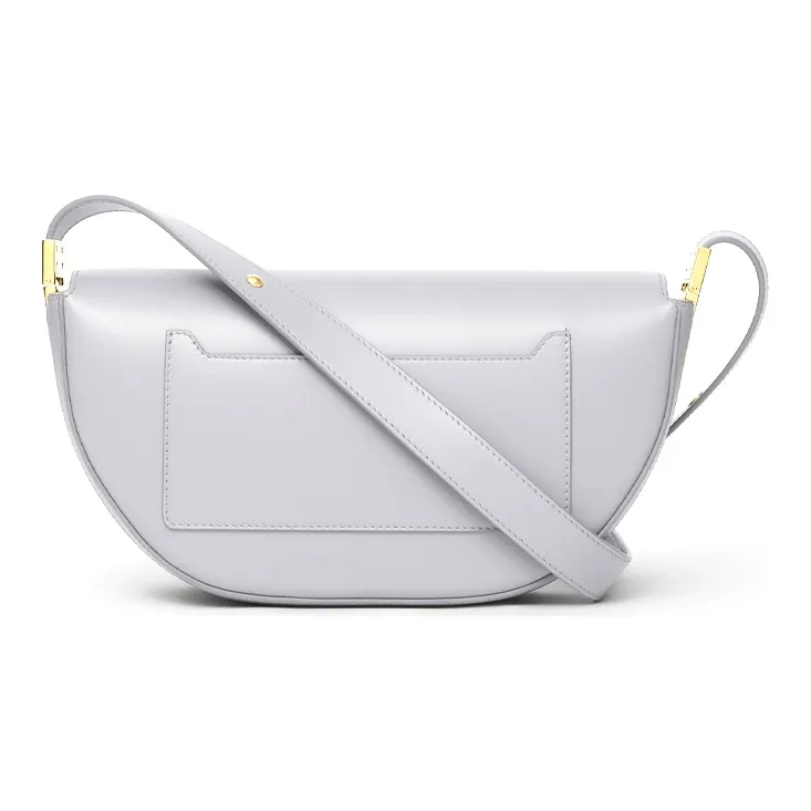 Burberry Olympia Calfskin Shoulder Bag Crescent Bag Portable Crossbody Bag Shoulder Bag Women's Light Gray-2