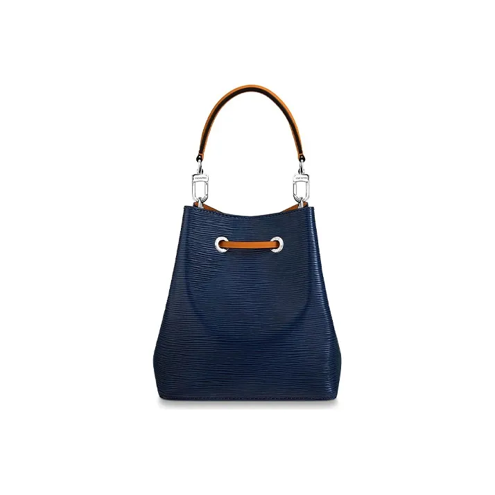 LOUIS VUITTON Cow Leather Bucket Bags Shoulder Bag Crossbody Bag Handbags Mini Women's Indigo/Jiang Yellow Lining-2