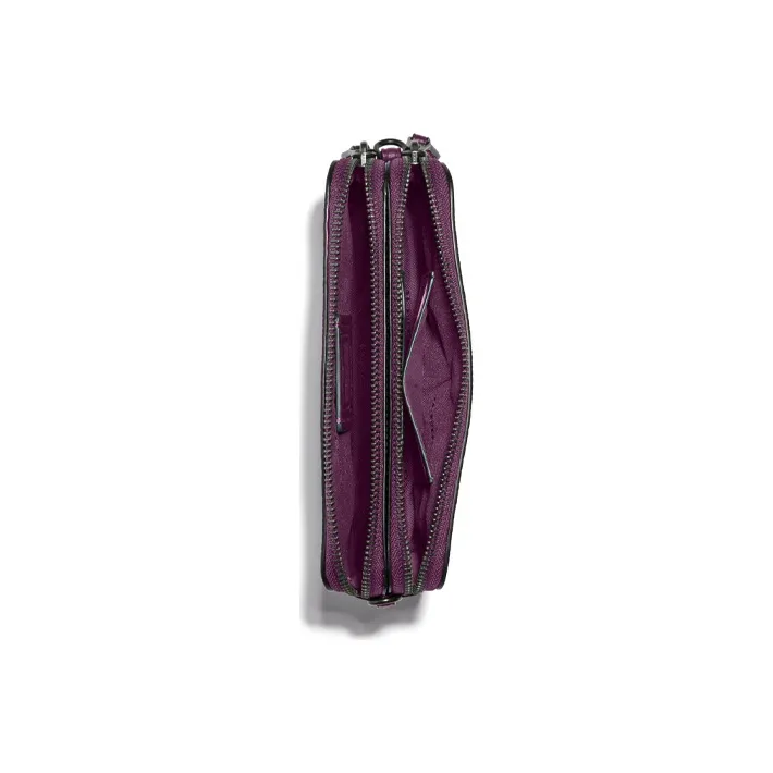 COACH Kira Leather Handheld Crossbody Bag Wallet Women's Purple-3