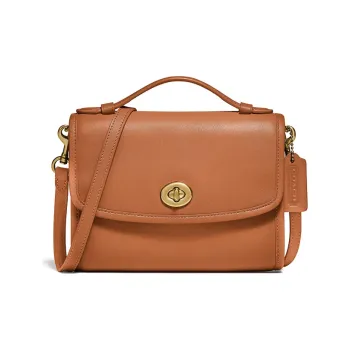 COACH Kip Leather Messenger Bag Handbag Shoulder Bag Crossbody Bag Women's Brown