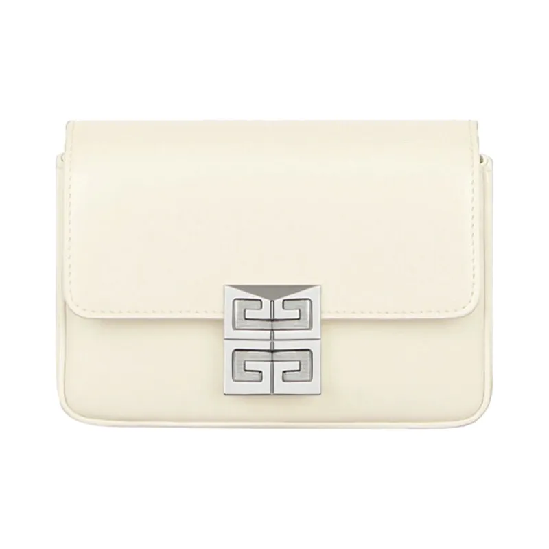 Givenchy 4G Cow Leather Shoulder Bag Crossbody Bag Small Size Women's Ivory White-0