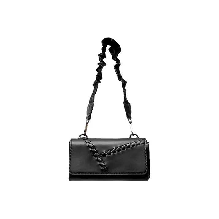 Julychagall Cow Leather Shoulder Bag One Shoulder Handbag Crossbody Bag Regular Women's Black-1