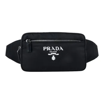 PRADA Nylon Fanny Pack Unisex Black