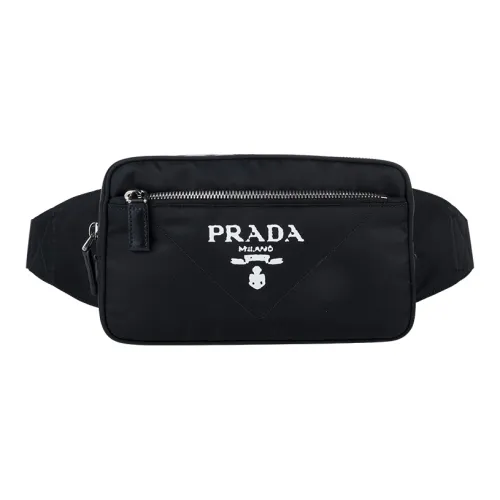 PRADA Nylon Fanny Pack Unisex Black