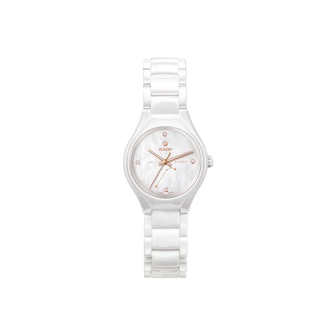 RADO Realme Collection Automatic Mechanical Movement Women's Watch 37.4mm White Dial Titanium Strap-0