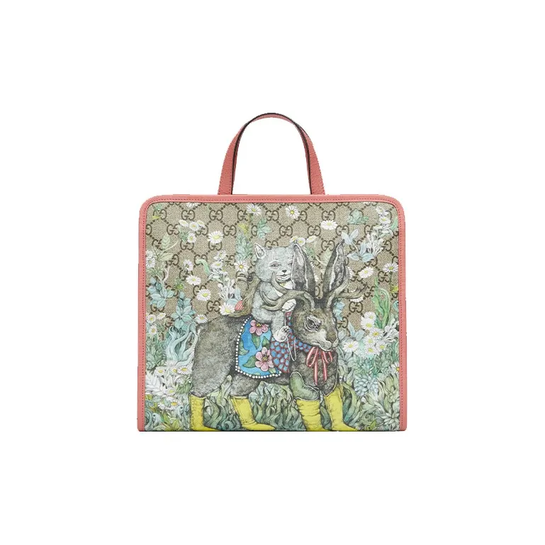 GUCCI Yuko Higuchi Collaboration Canvas With Leather Canvas With Leather Handbag, Kids' Bag Kids' Multicolor-2