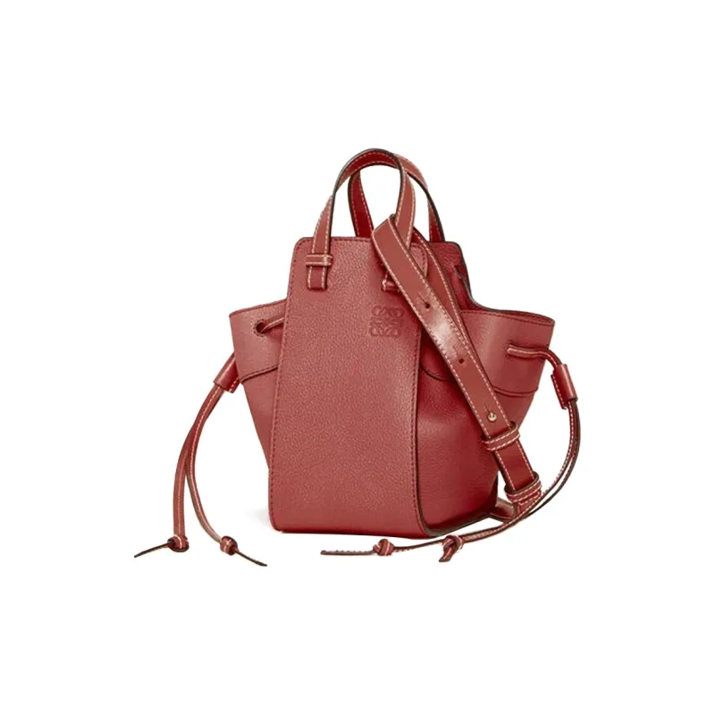 LOEWE Hammock Soft Grain Calfskin Hammock Bag, Portable Crossbody Bag, Shoulder Bag Women's Garnet Red-0