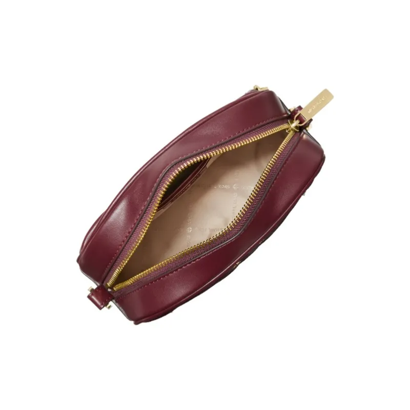 MICHAEL KORS Rose Polyurethane Camera Bag Shoulder Bag Crossbody Bag Small Size Women's Burgundy-2