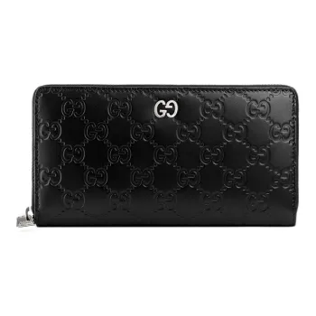GUCCI Leather Wallet Men's Black
