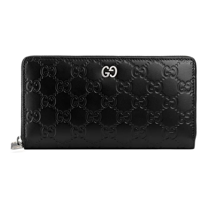 GUCCI Leather Wallet Men's Black-0