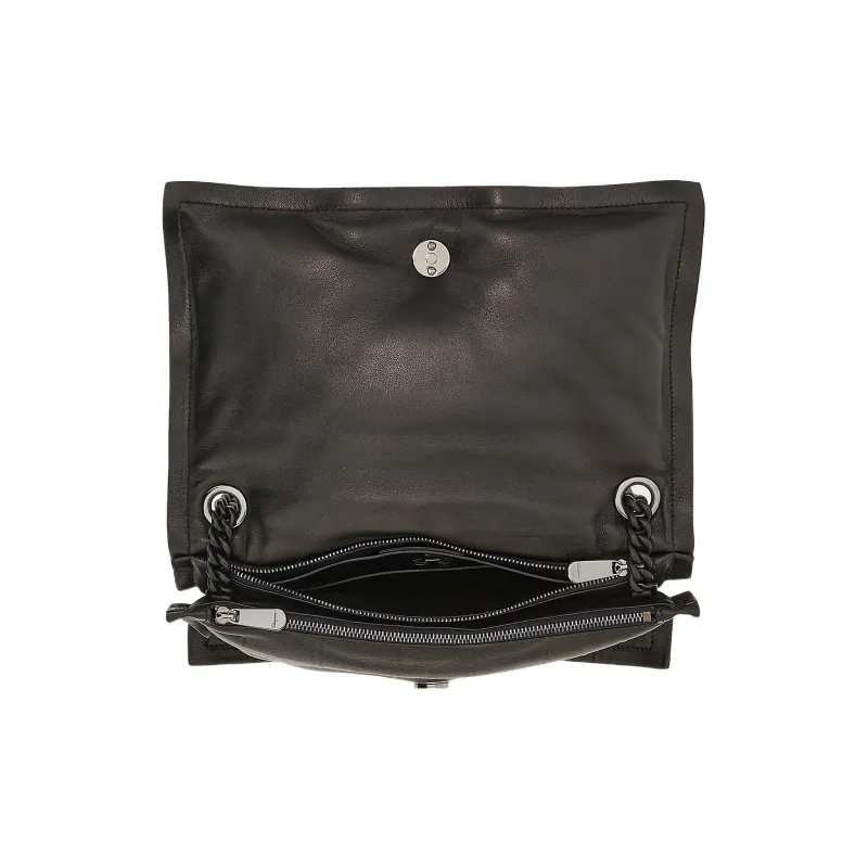 FERRAGAMO Viva Sheepskin Pillow Bag Shoulder Bag Women's Black-2