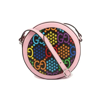 GUCCI Canvas With Leather Round Bag Shoulder Bag Crossbody Bag Regular Women's Pink/Multicolor/Candy Color