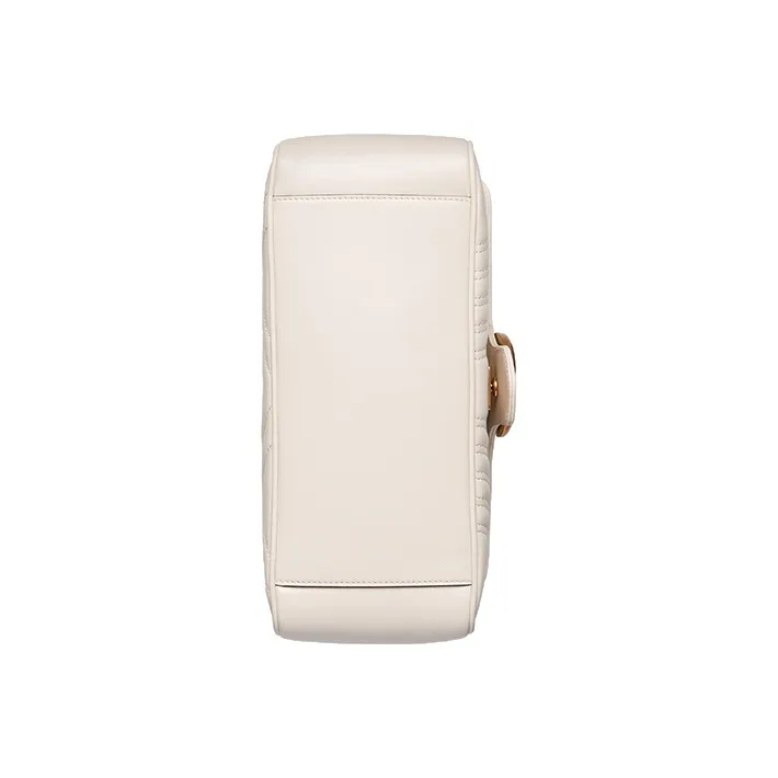 GUCCI Marmont Leather Shoulder Bag Crossbody Bag Handbag Small Size Women's White-3