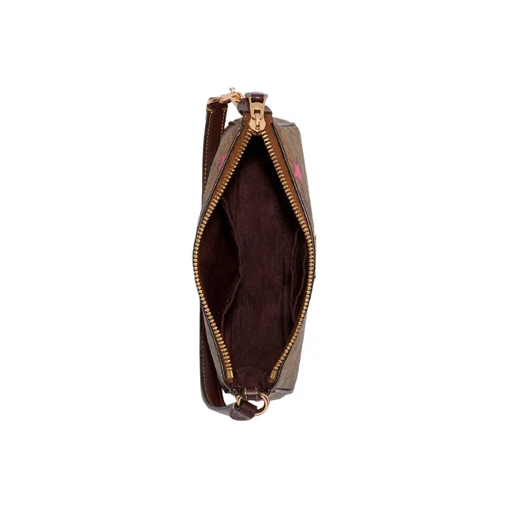 COACH Nolita Canvas Leather Pochette, Shoulder Bag, Wrist Bag, Clutch Trumpets Women's Khaki-2
