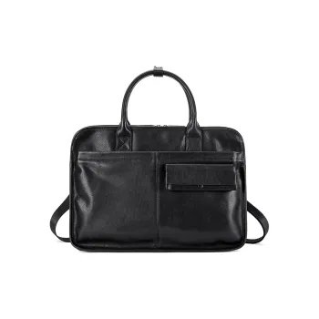 Ace Paul Top Grain Cow Leather Briefcases Regular Men's Black