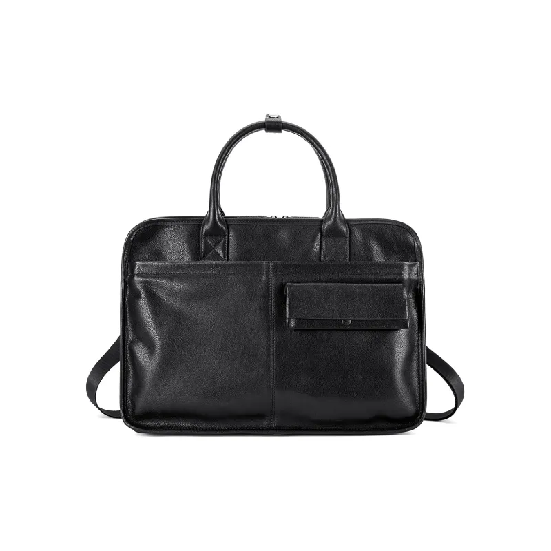Ace Paul Top Grain Cow Leather Briefcases Regular Men's Black-0
