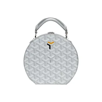 GOYARD ALTO Canvas With Leather Crossbody One Shoulder Handbags Mini Women's Silver