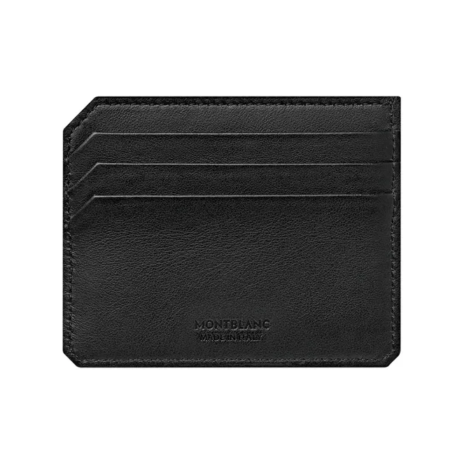 MONTBLANC Meisterstuck Leather Card Clip Card Holder Men's Black-1