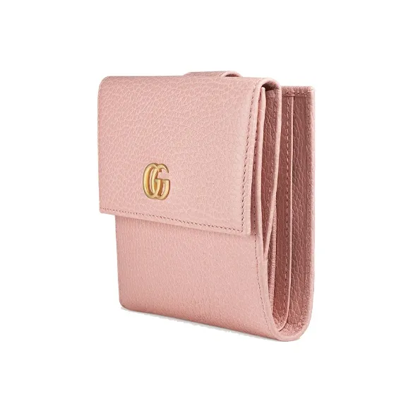 GUCCI GG Marmont Leather Wallet Women's Pink/Candy Color-1