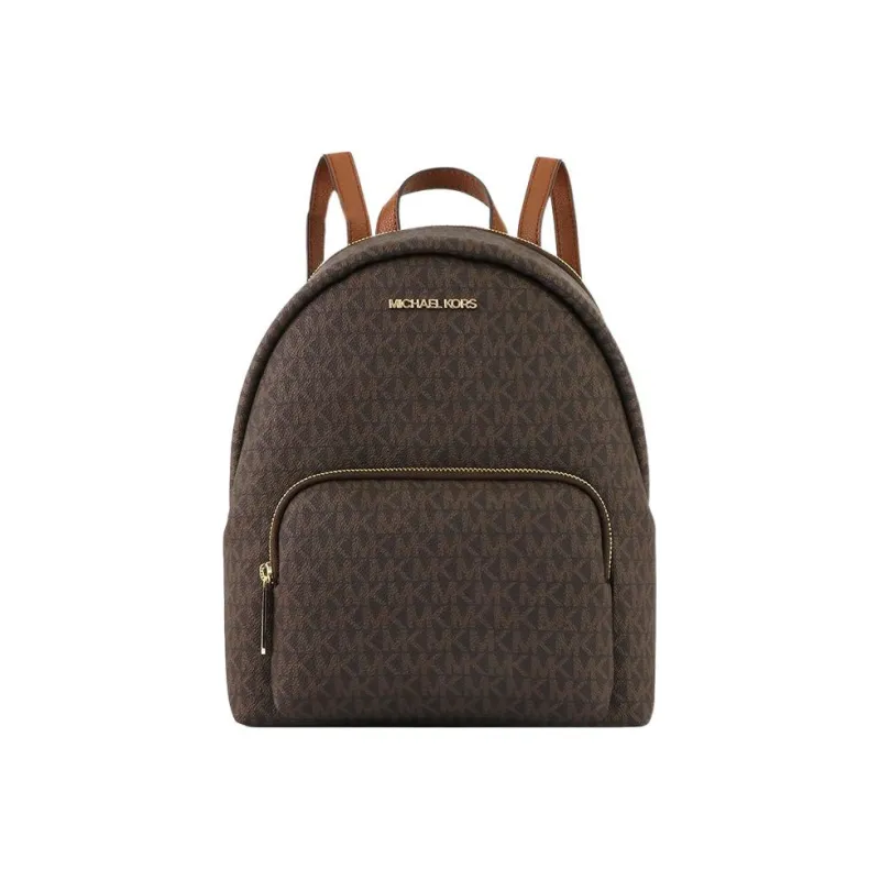 MICHAEL KORS Erin PVC Polyvinyl Chloride Backpack Large Size Women's Brown Multicolor-0