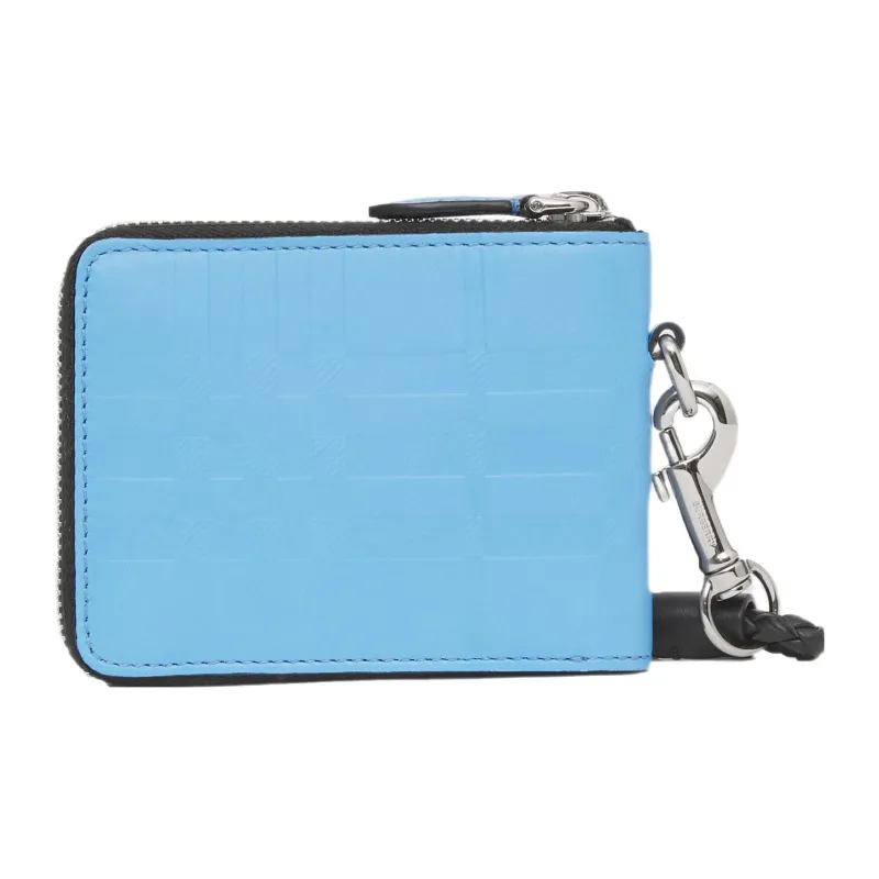 Burberry Leather Wallet Men's Blue-4