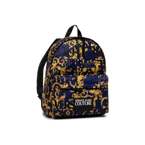 zip-around logo backpack Fabric Backpack Men's Dark Blue
