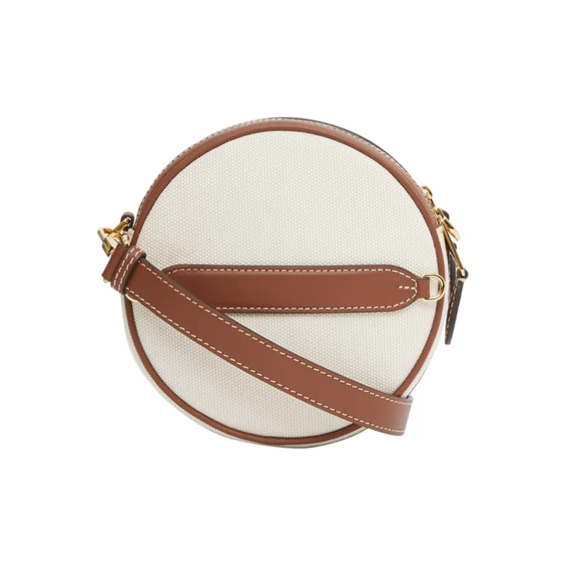 Burberry Louise Canvas With Leather Round Bag, Fanny Pack, Wrist Bag, One Shoulder Crossbody Clutch Women's-3