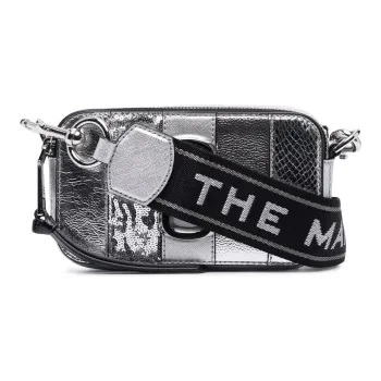 MARC JACOBS Polyurethane Camera Bag, Shoulder Bag, Crossbody Bag Women's Silver Gray