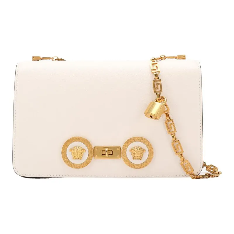 VERSACE Cow Leather Crossbody Bag Shoulder Bag Women's White-0