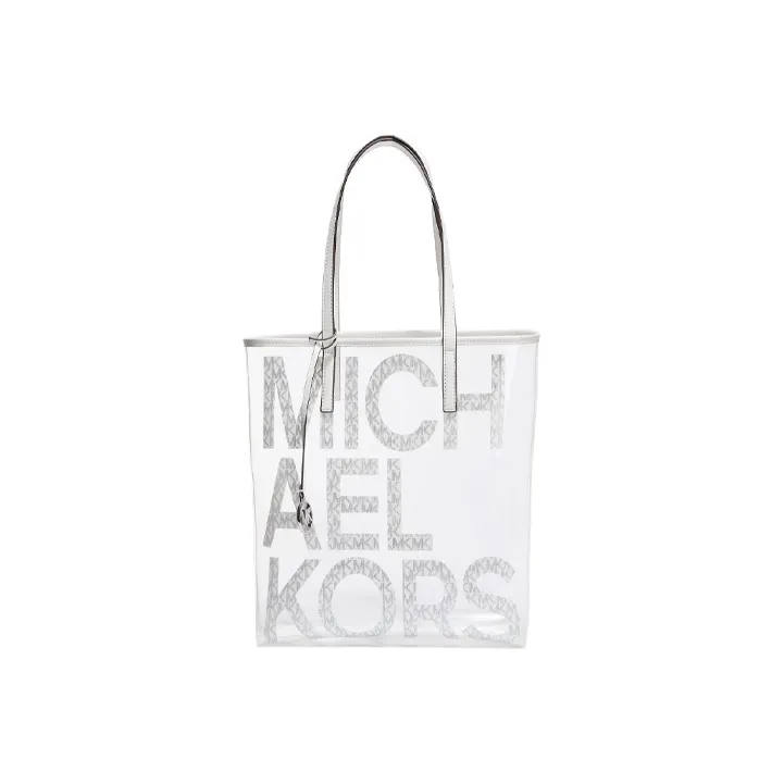 MICHAEL KORS PVC Tote Bag, Shopping Bag, Shoulder Bag, Handbag Tubas Women's White-0