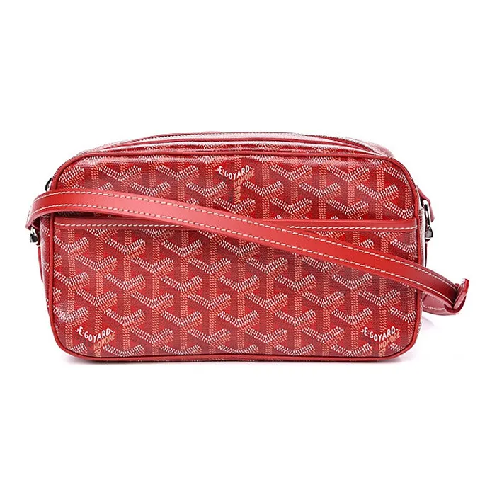 GOYARD Cap-Vert Canvas Camera Shoulder Bag Women's Red-0