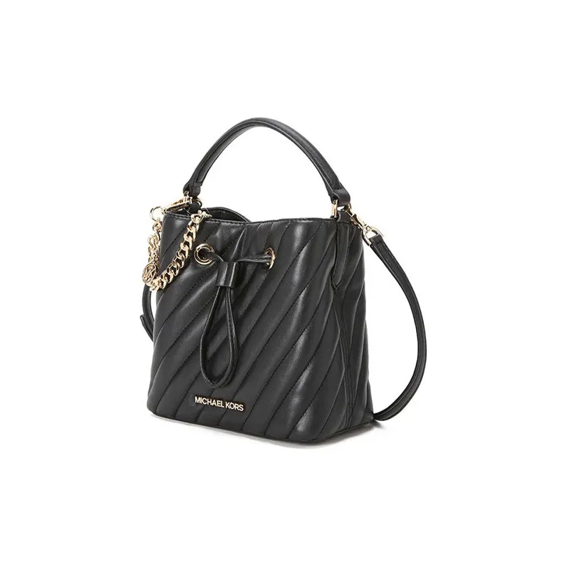 MICHAEL KORS Abbey Bucket Bag, Shoulder Bag, Crossbody Bag Small Size Women's Black-1
