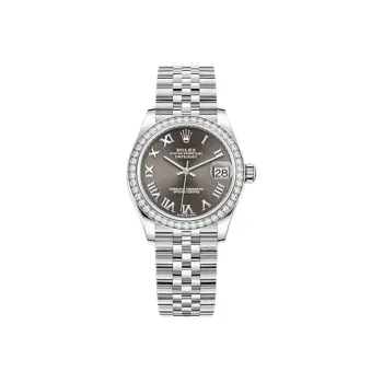 ROLEX Log Series Automatic Mechanical Movement Women's Watch Coffee Watch Dial Oystersteel 18K White Gold Watch Case