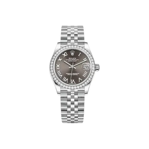 ROLEX Log Series Automatic Mechanical Movement Women's Watch Coffee Watch Dial Oystersteel 18K White Gold Watch Case