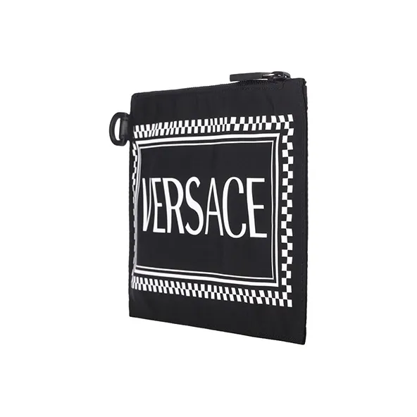 VERSACE Nylon Clutch Regular Men's Black-1