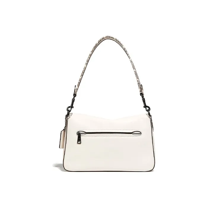COACH Soft Tabby Leather Crossbody Bag, Underarm Shoulder Bag Women's Pink White-2