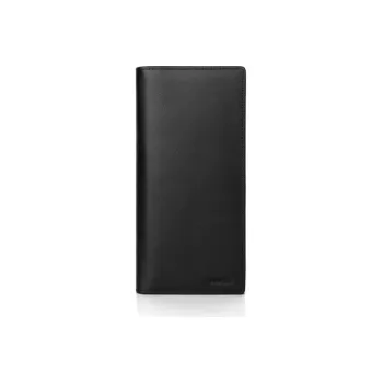 INJOYLIFE Genuine Cow Leather Leather Clip Wallet Men's Black