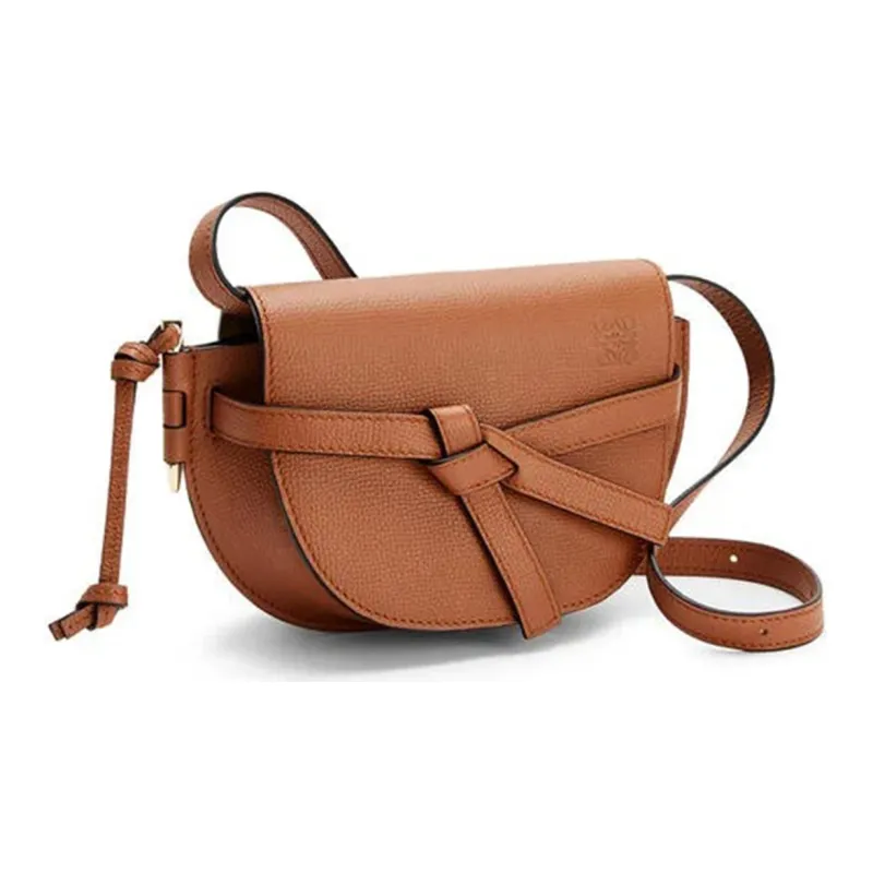 LOEWE Gate Calfskin Bowknot Bag, Crossbody Bag, Shoulder Bag Mini Women's Caramel/Brown-1