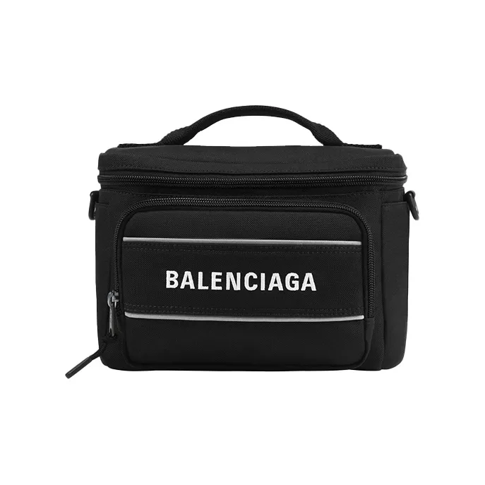 Balenciaga Nylon Fabric Camera Bags Crossbody Bags Unisex Black-0