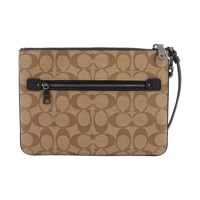 COACH Star Wars Gallery Canvas Wrist Bag Clutch Small Size Unisex Khaki-1