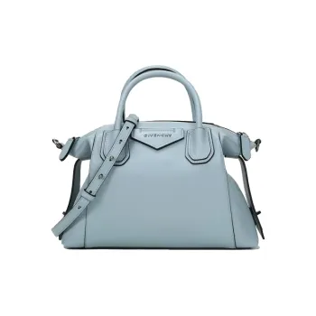 GIVENCHY Antigona Cow Leather Handbag Women's Light Blue