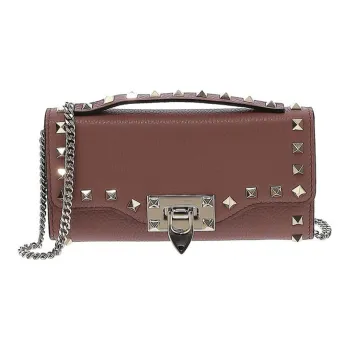Valentino Valentino Luggage Collection Grained Leather Wallet Shoulder Bag Regular Women's Brown