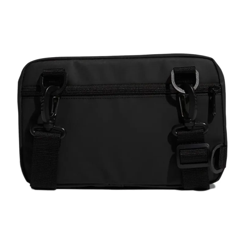 Adidas Polyester With Corduroy Shoulder Bag Crossbody Bag Small Size Unisex Black-3