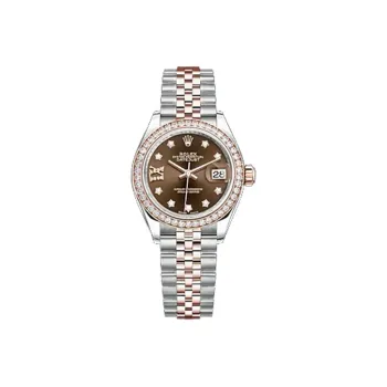 ROLEX Women's Logbook Collection Automatic Mechanical Movement Women's Watch Watch 28mm Coffee Watch Dial