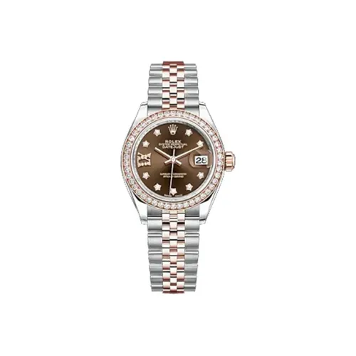 ROLEX Women's Logbook Collection Automatic Mechanical Movement Women's Watch Watch 28mm Coffee Watch Dial