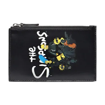 Balenciaga Cow Leather Coin Purse And Card Holder Unisex Black