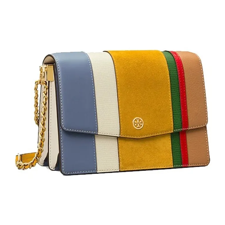 TORY BURCH Robinson Cow Leather Crossbody Bag Chain Shoulder Bag Women's Yellow-1