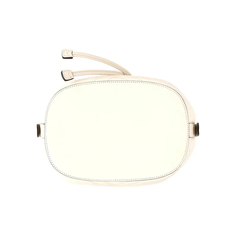GUCCI Marmont Quilting Leather Bucket Bag Handbag Crossbody Bag Shoulder Bag Small Size Women's White-5